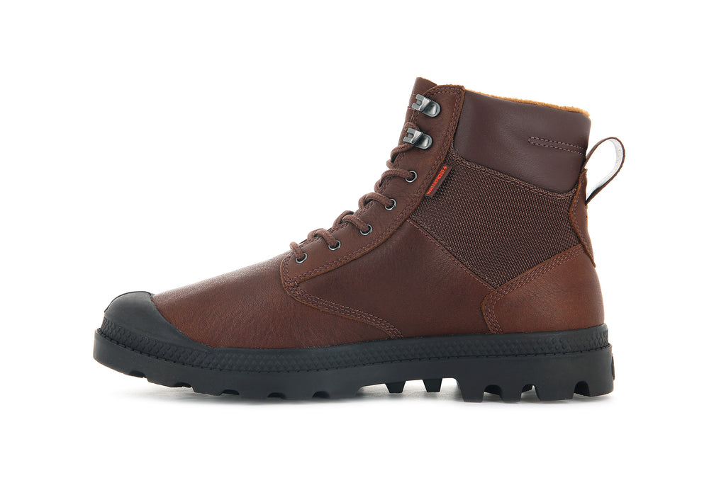 Botas Palladium PAMPA SHIELD WP+ LTH Hombre Mahogany | Costa Rica-03628